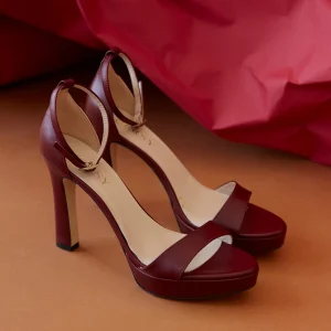 SANDALIAS TACON  BURDEOS