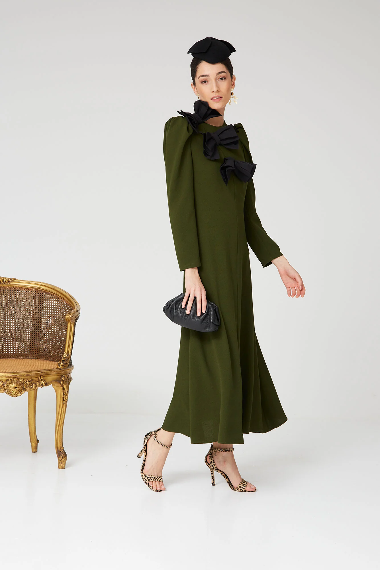 VESTIDO LONA VERDE - Imagen 5