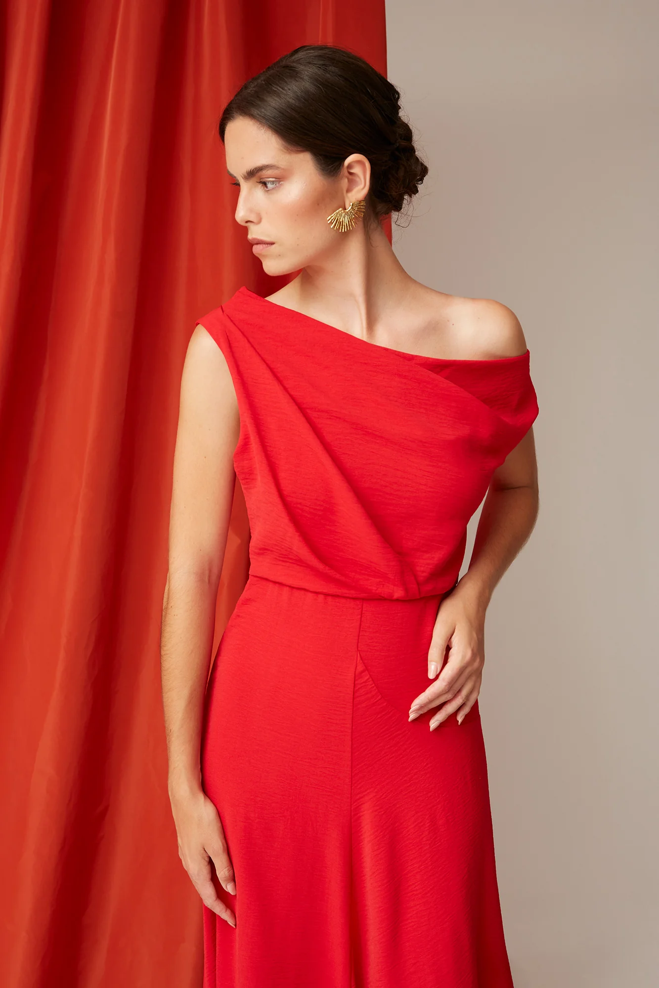 VESTIDO GISELA ROJO - Imagen 4