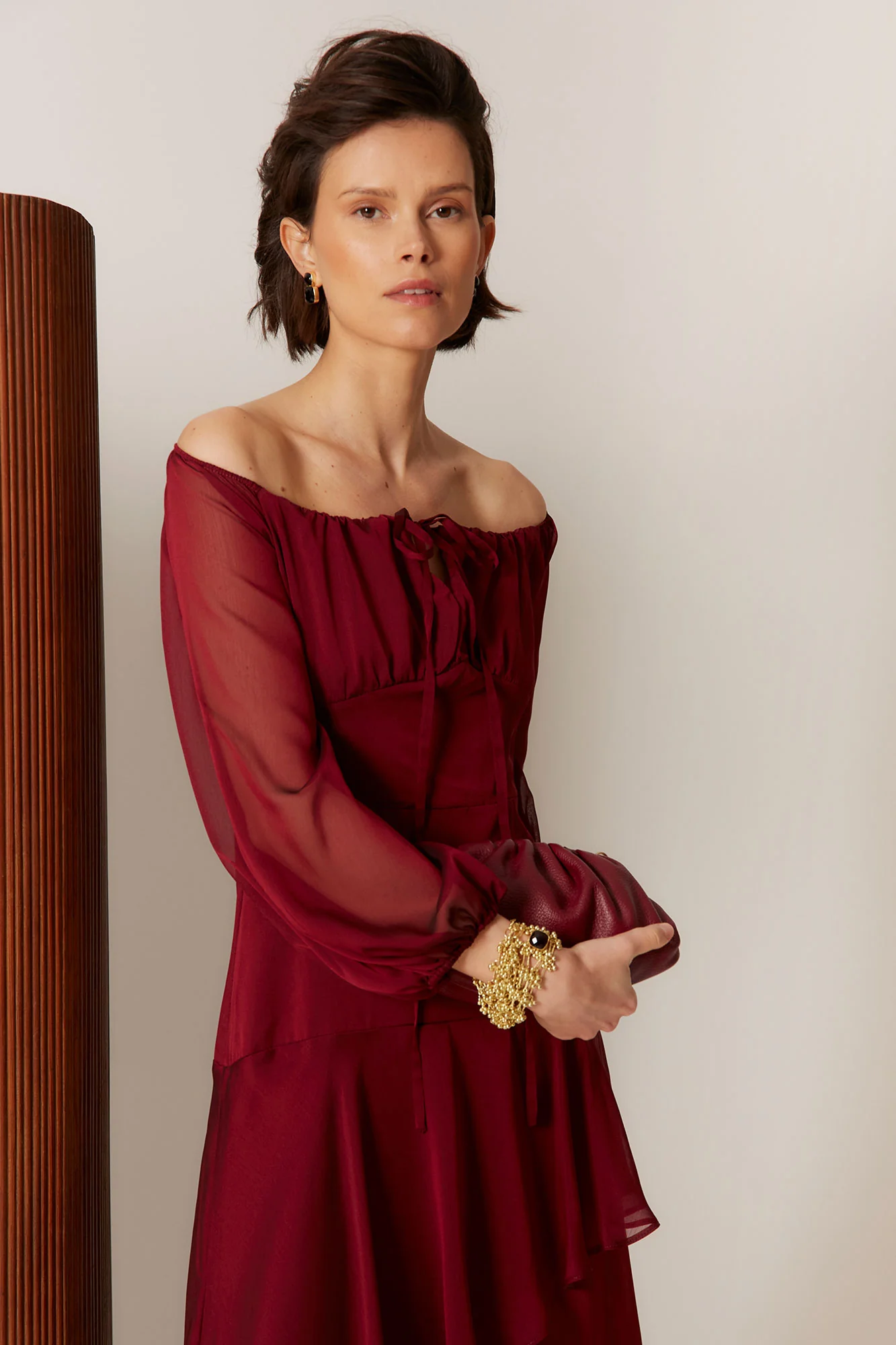 VESTIDO AINHOA BURDEOS