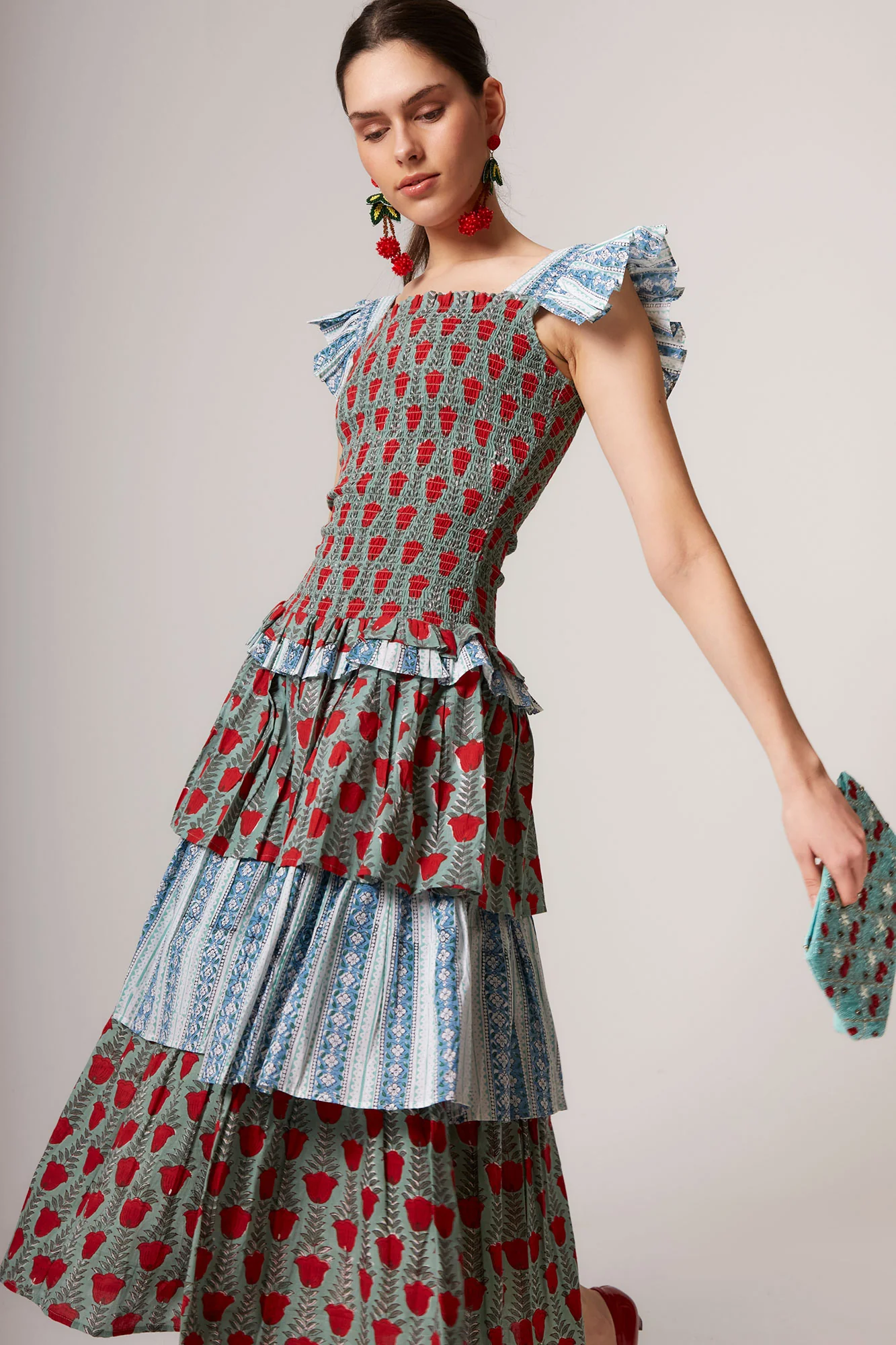 VESTIDO PERLINA FLORES MULTI - Imagen 4