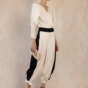 PANTALON ALVARITO BLANCO/NEGRO