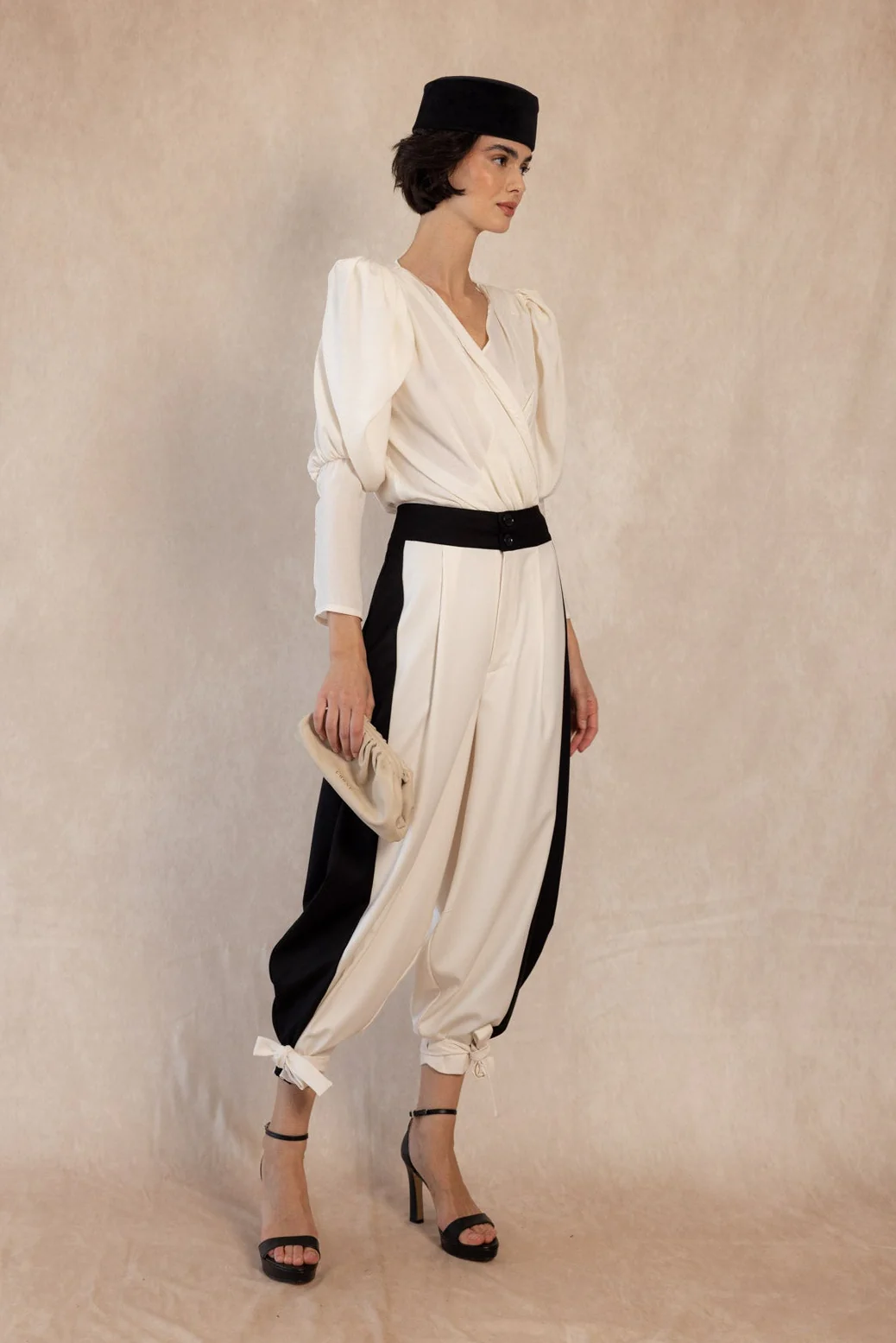 PANTALON ALVARITO BLANCO/NEGRO