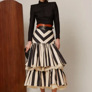 FALDA RÚNICA BEIGE/NEGRO