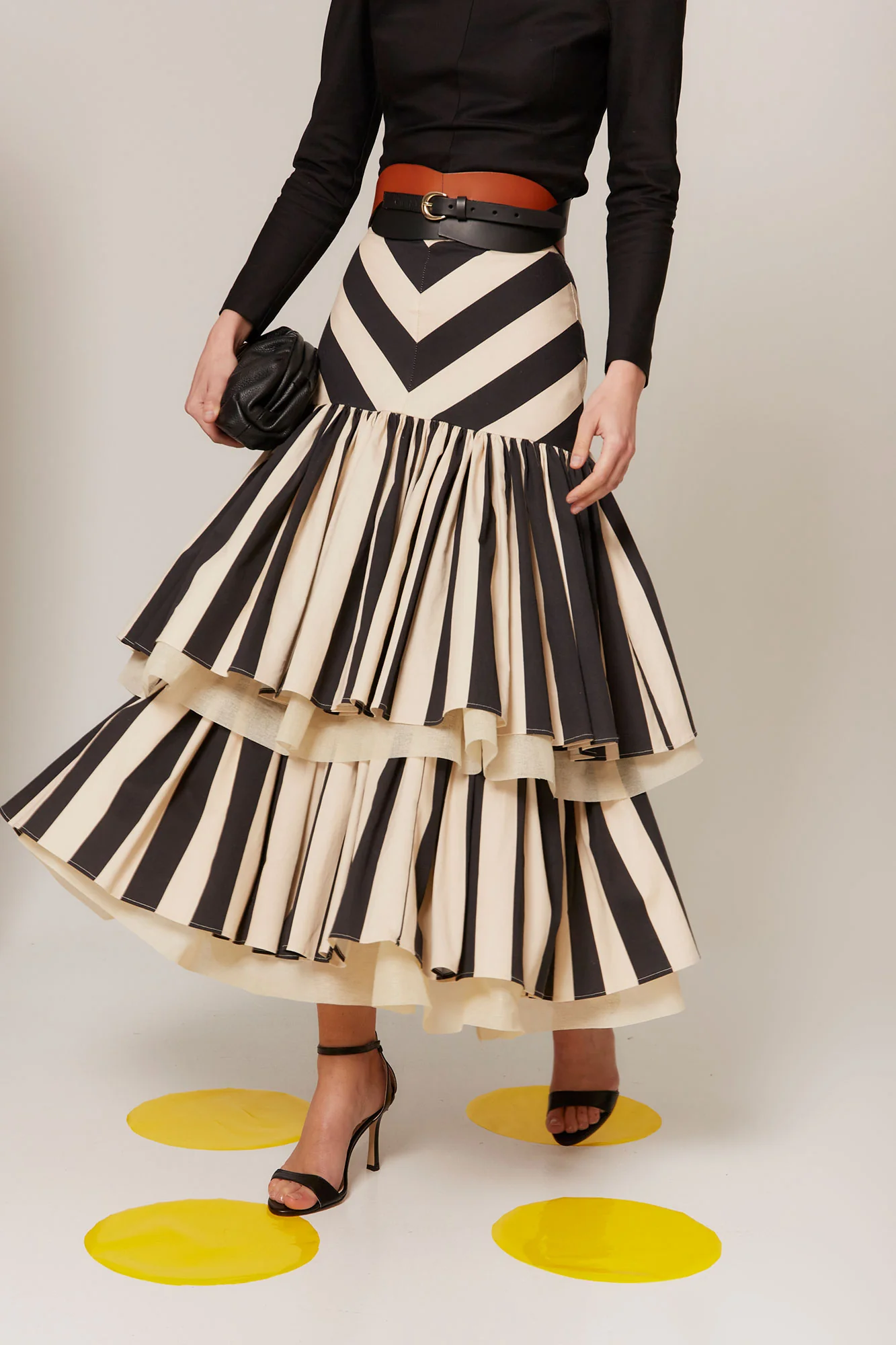 FALDA RÚNICA BEIGE/NEGRO - Imagen 5