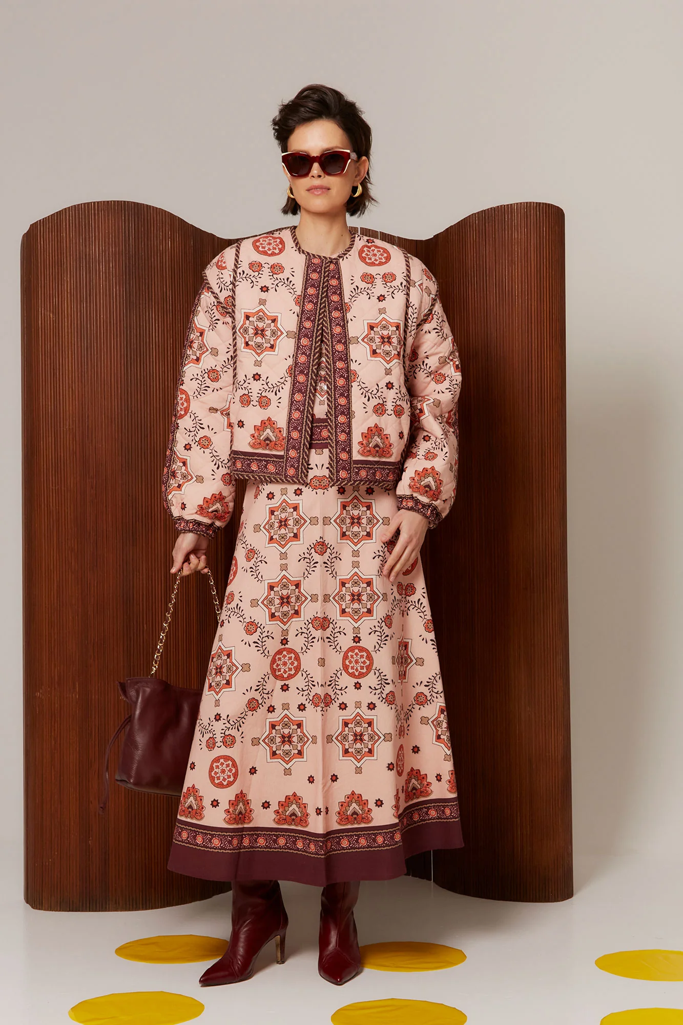 CHAQUETA MOSAICO ROSA - Imagen 3