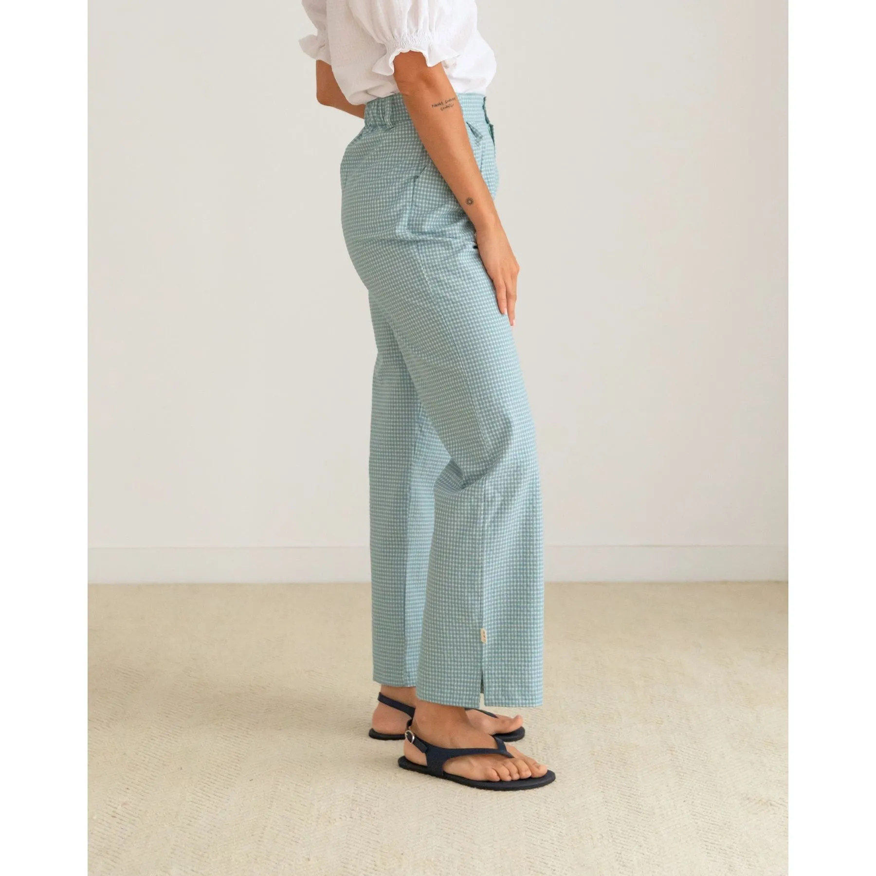 Pantalón Vichy Aguamarina - Imagen 7