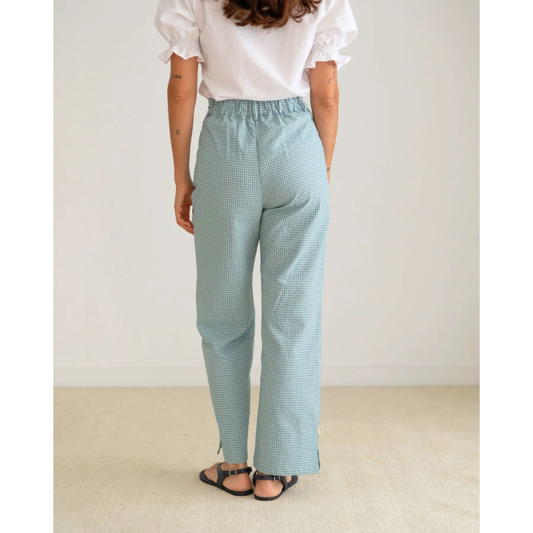 Pantalón Vichy Aguamarina - Imagen 4