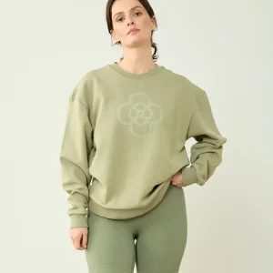 Sudadera Flor Verde