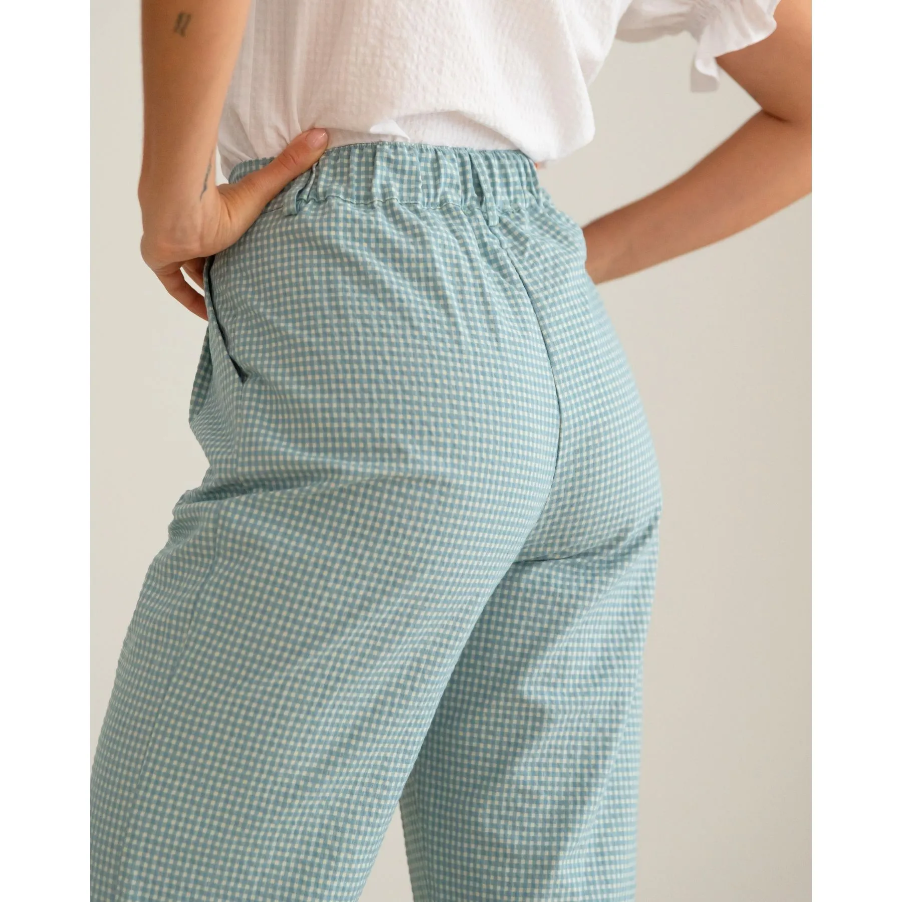 Pantalón Vichy Aguamarina - Imagen 6