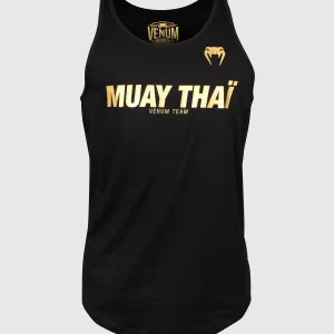 Camiseta sin mangas Venum Muay Thai VT Negro-Oro