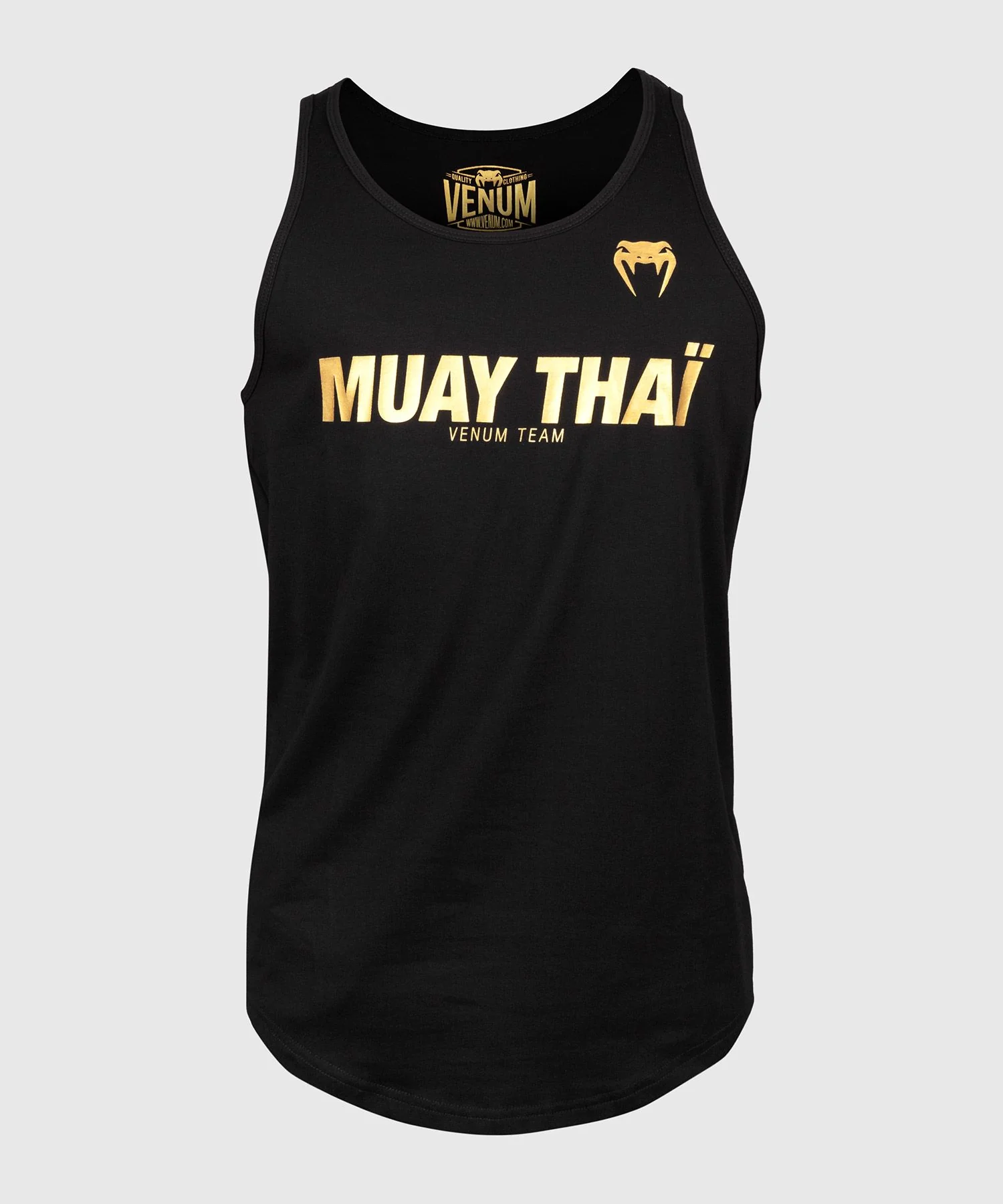 Camiseta sin mangas Venum Muay Thai VT Negro-Oro
