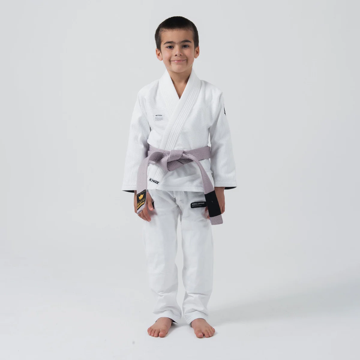 BJJ Gi niño Kingz Kore V2 IBJJF Blanco - Imagen 3