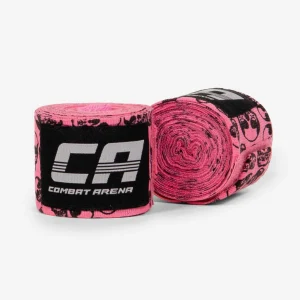 Vendas de boxeo Combat Arena Calaveras Rosadas 4.5 metros