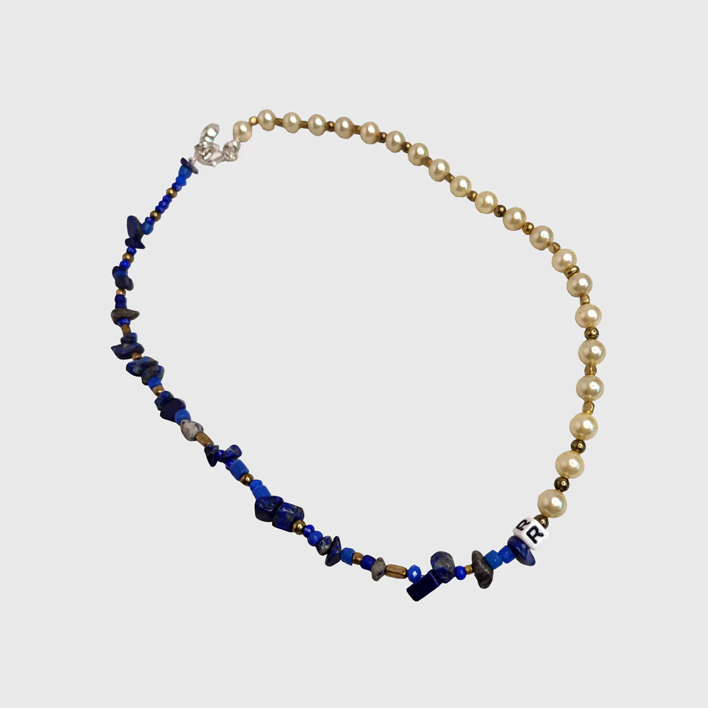 Collar Ignacia perlas y lapislazuli – 47 cm – Personalizable