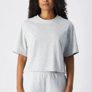 Cropped Women's T-Shirt in Heavy Cotton Jersey