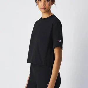 Cropped Women's T-Shirt in Heavy Cotton Jersey