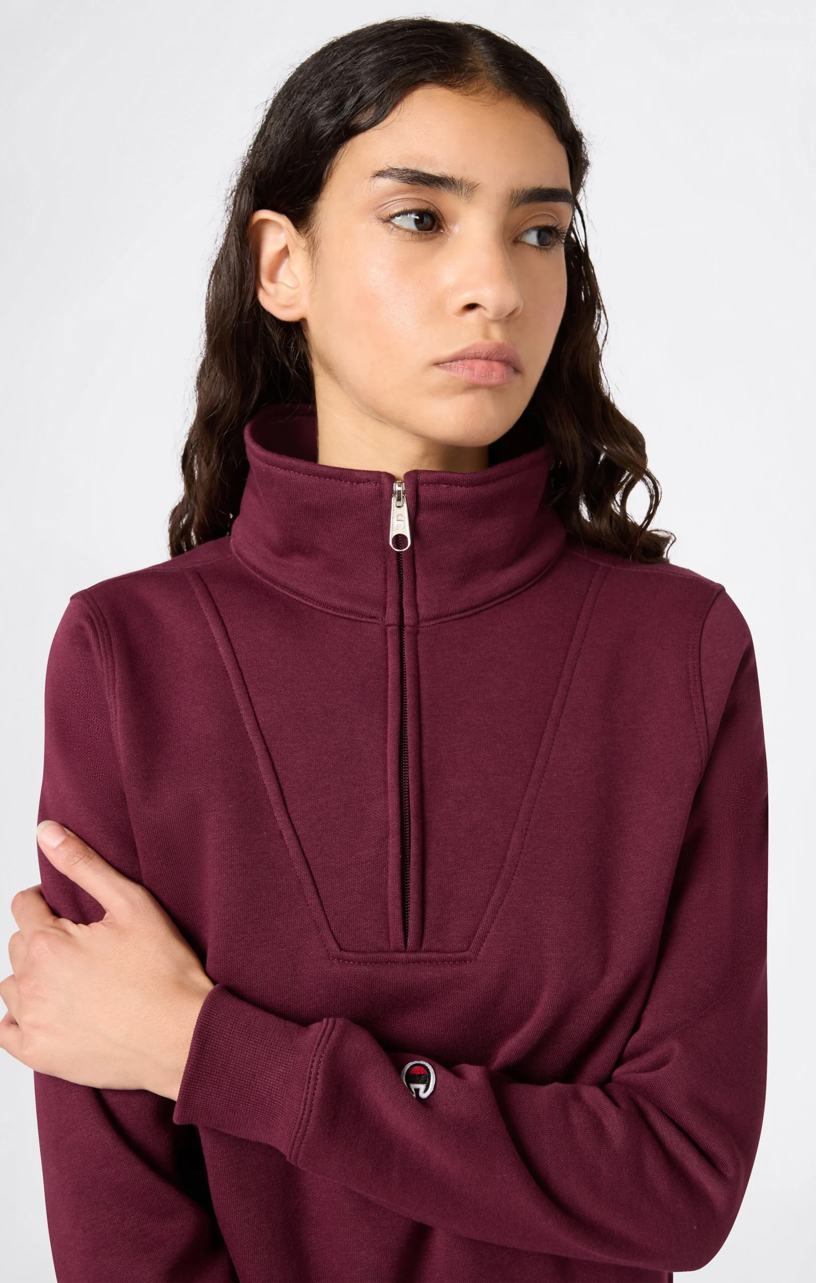 Women’s Half Zip Fleece Sweatshirt Icons - Imagen 4