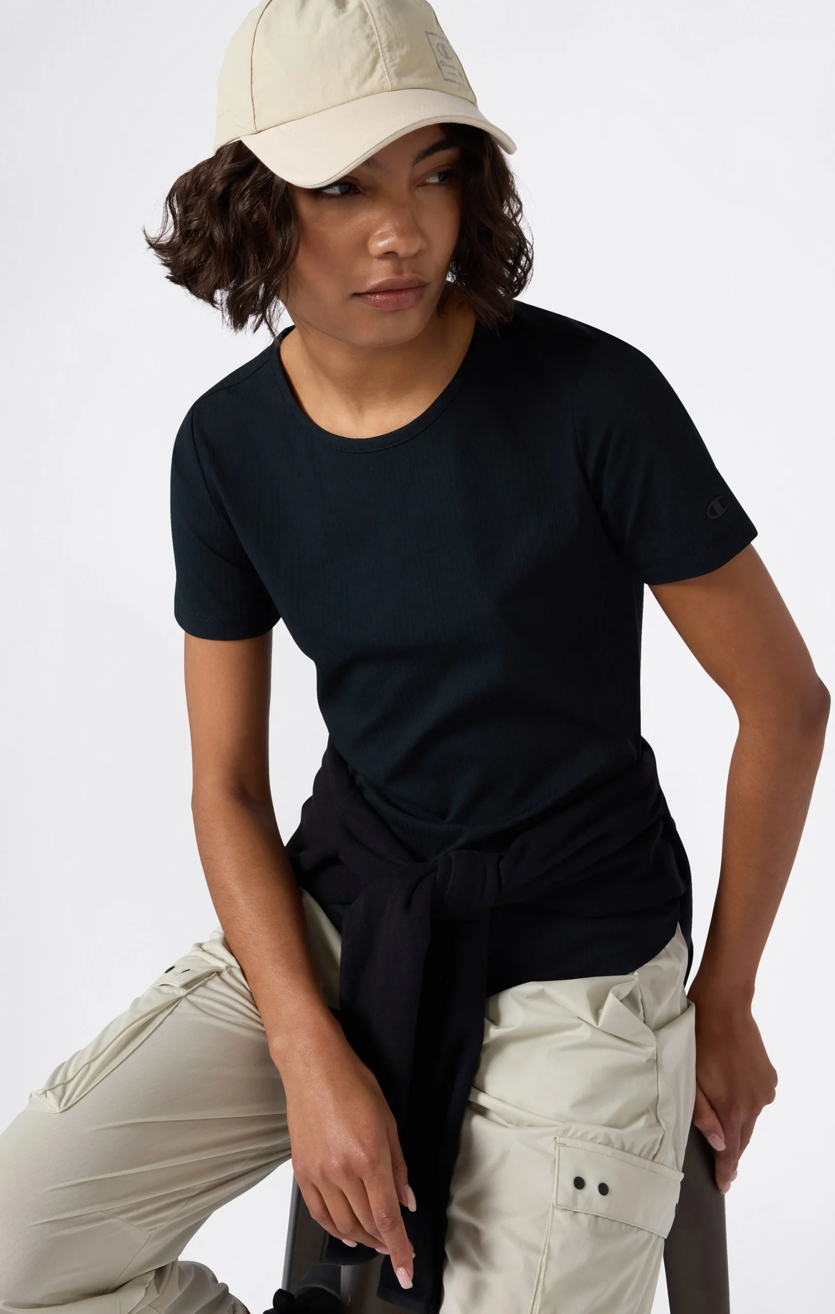 Women's Ribbed Slim Fit C-Tech T-Shirt - Imagen 5