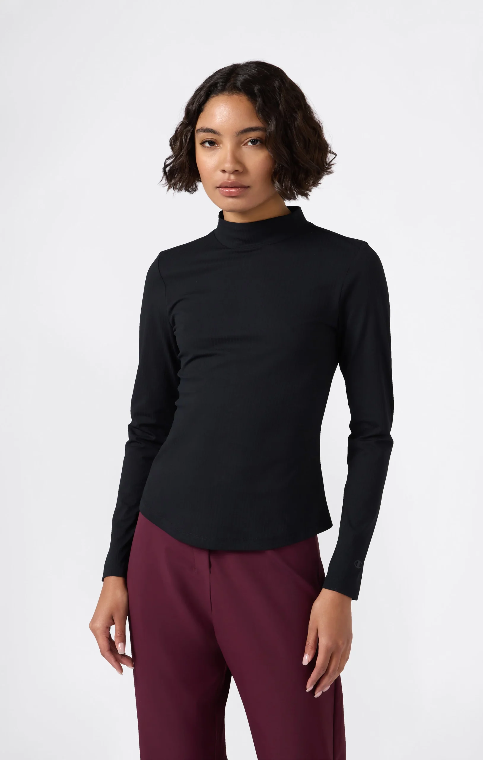 Women’s Long-Sleeve Ribbed Slim Fit C-Tech T-Shirt