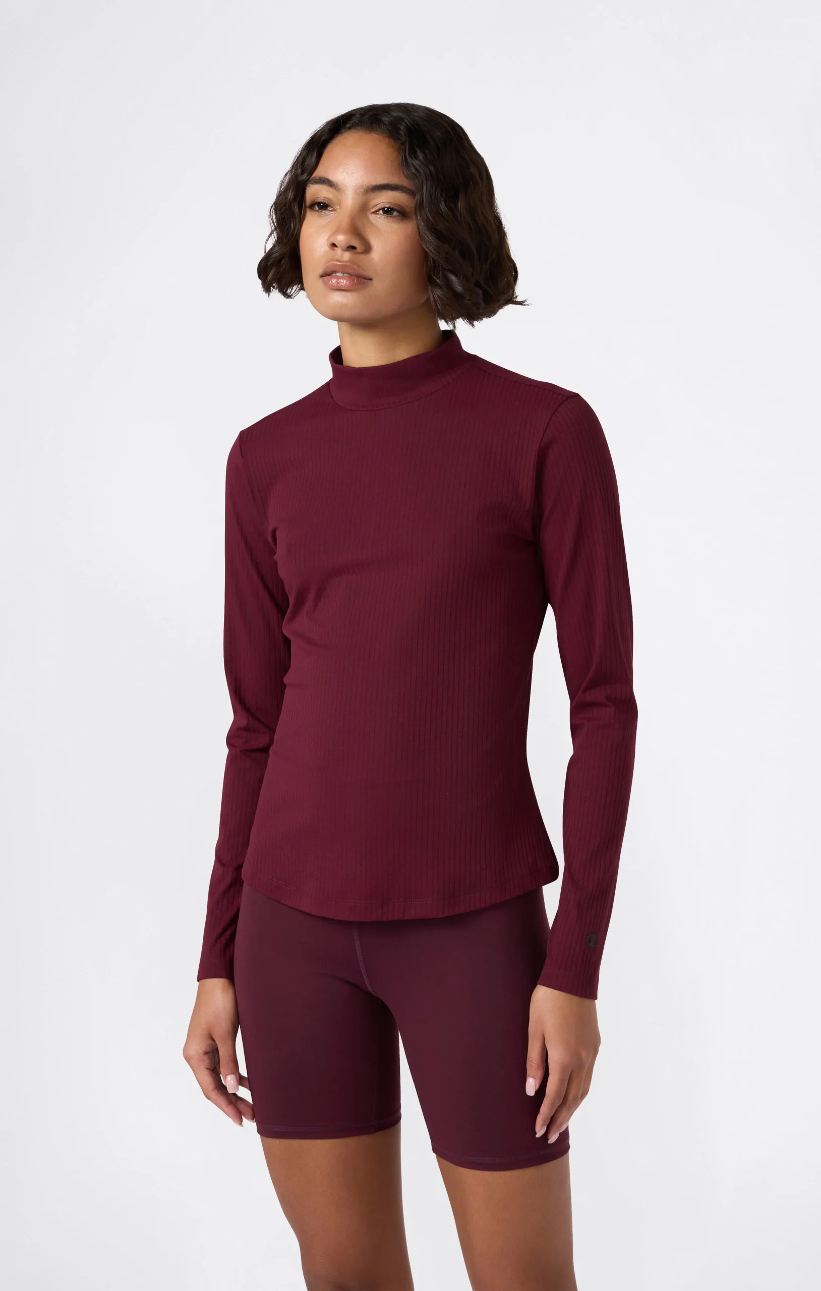 Women’s Long-Sleeve Ribbed Slim Fit C-Tech T-Shirt