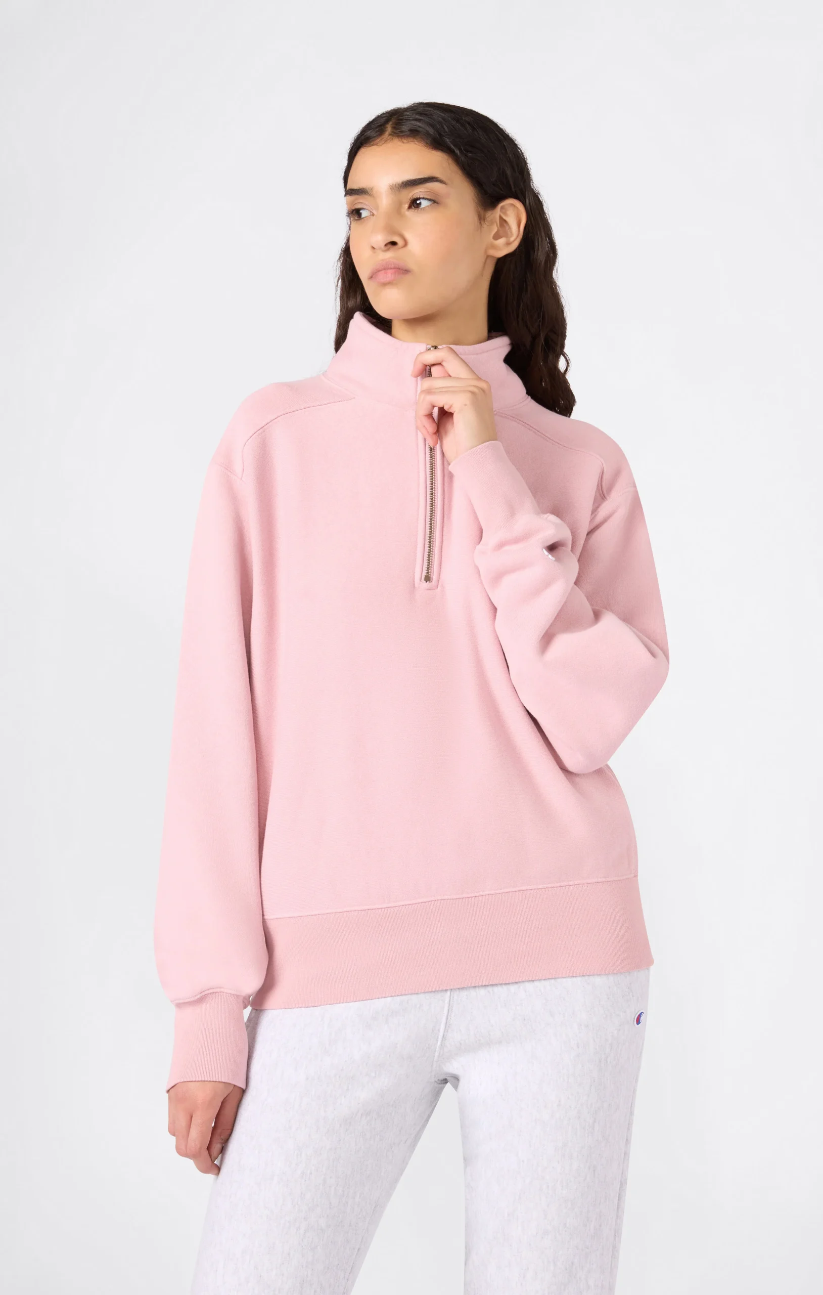 Women’s Heavyweight Half-Zip Fleece Sweatshirt Reverse Weave