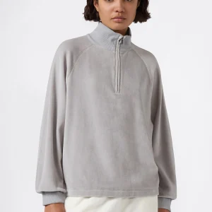 Women's Velour Half Zip Sweatshirt