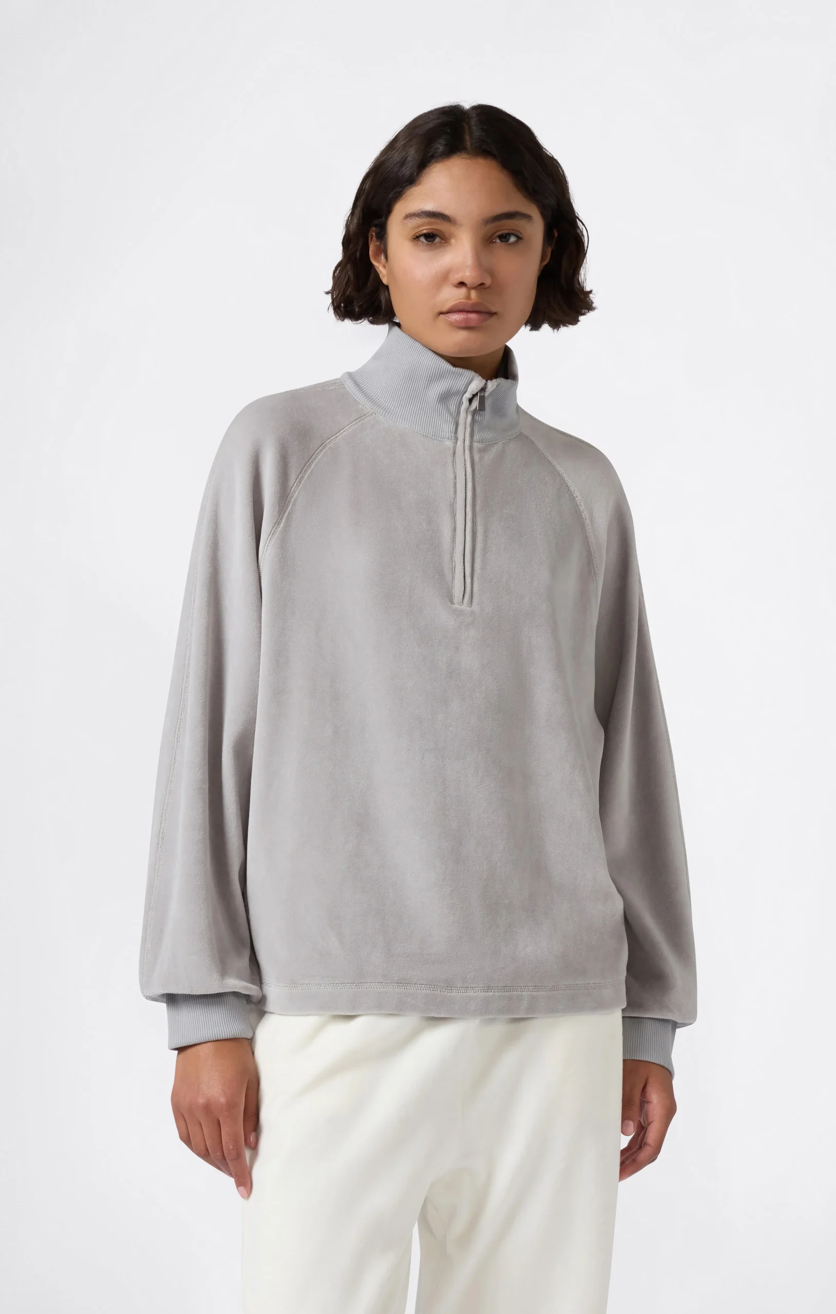 Women’s Velour Half Zip Sweatshirt