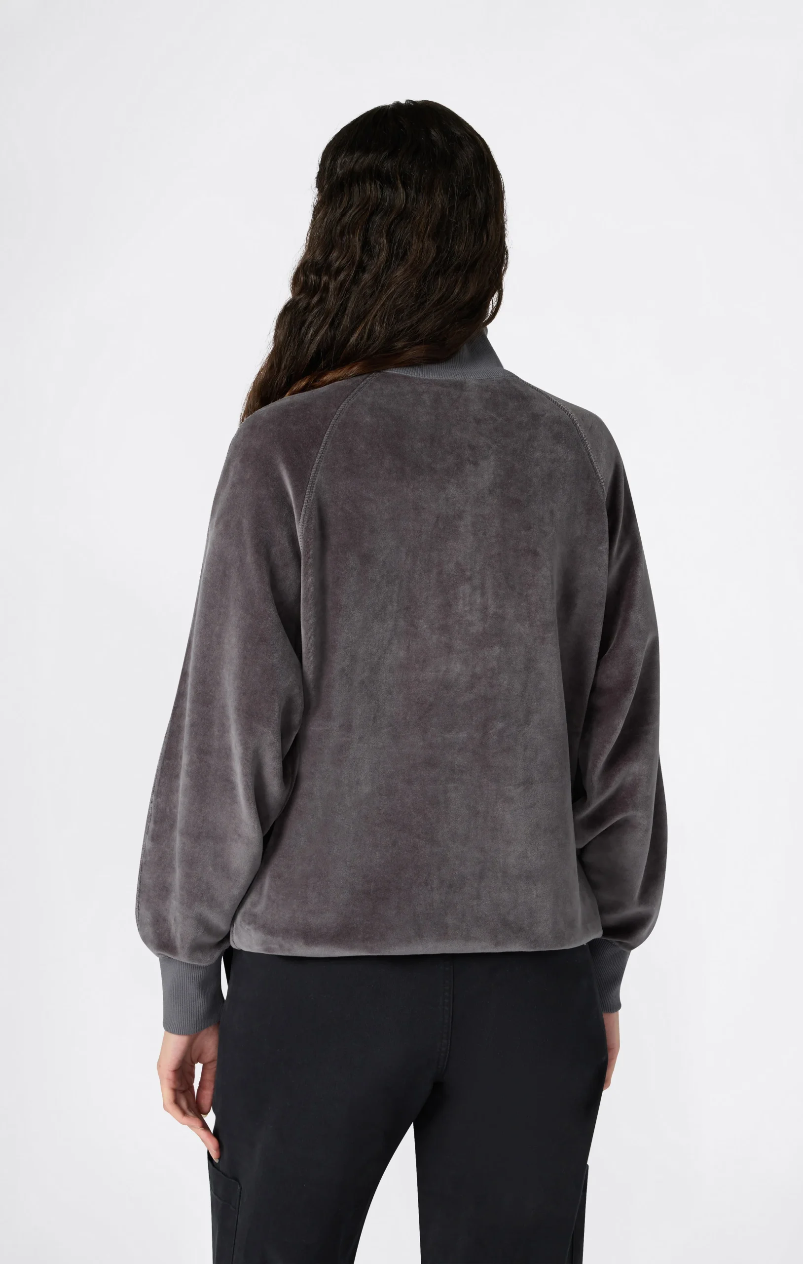Women's Velour Half Zip Sweatshirt - Imagen 6