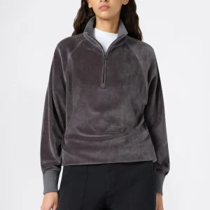 Women's Velour Half Zip Sweatshirt