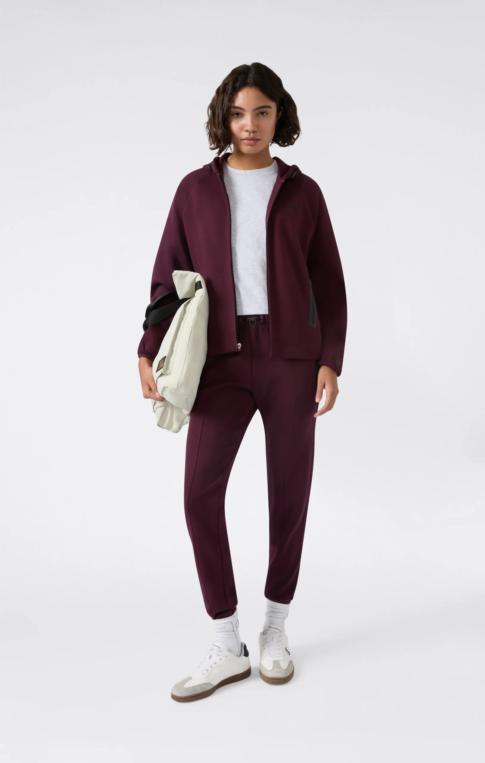 Women’s Full Zip Hoodie Stretch Poly-Cotton Sweatshirt C-Tech - Imagen 3