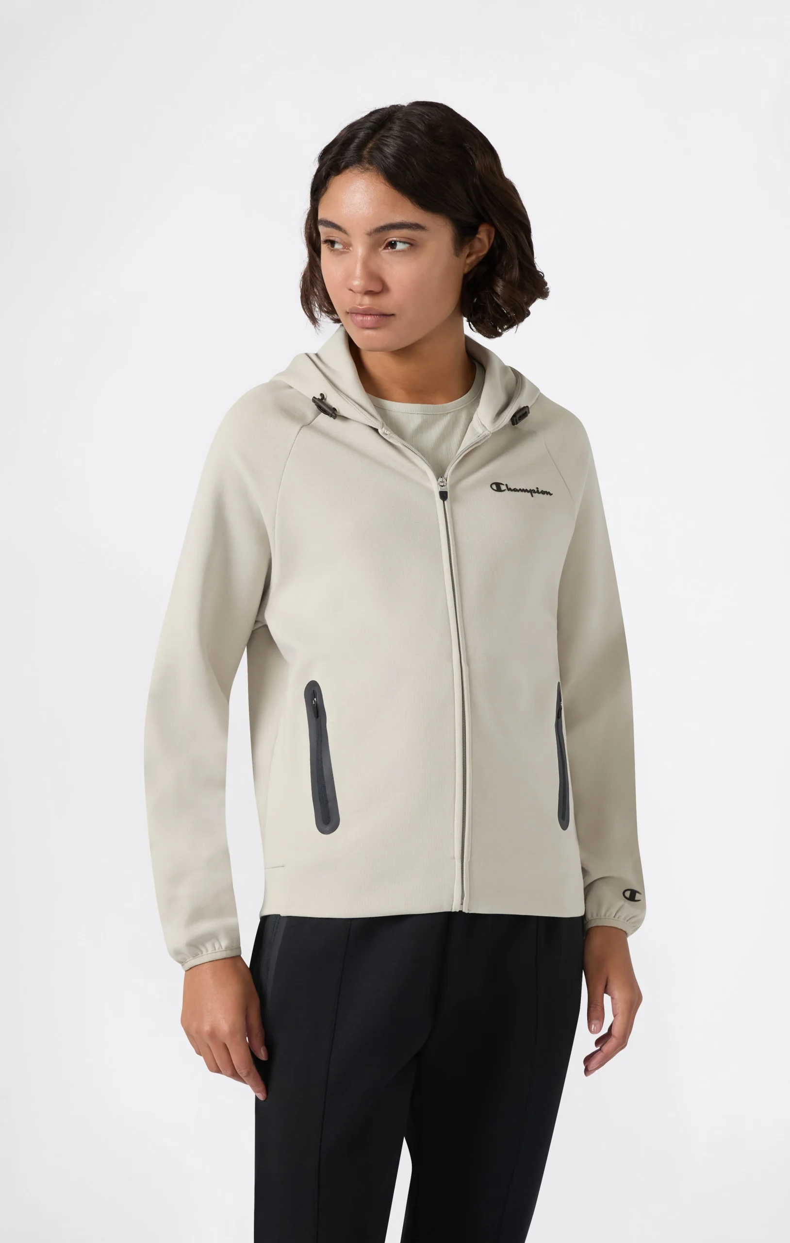 Women’s Full Zip Hoodie Stretch Poly-Cotton Sweatshirt C-Tech