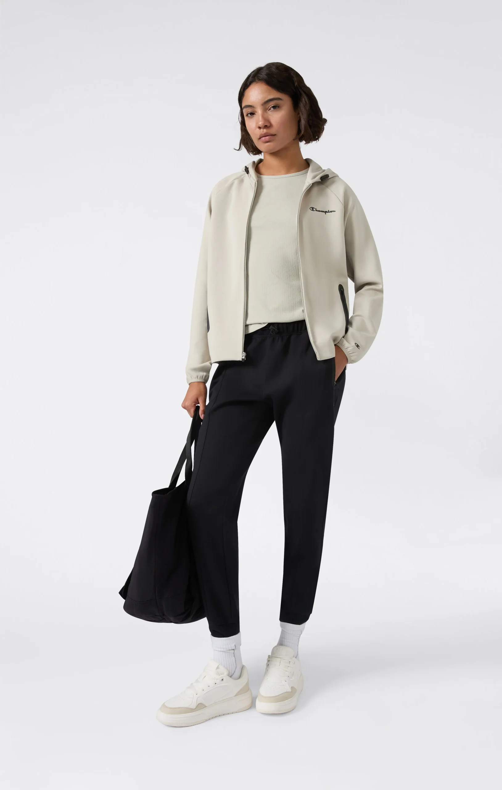 Women’s Full Zip Hoodie Stretch Poly-Cotton Sweatshirt C-Tech - Imagen 3