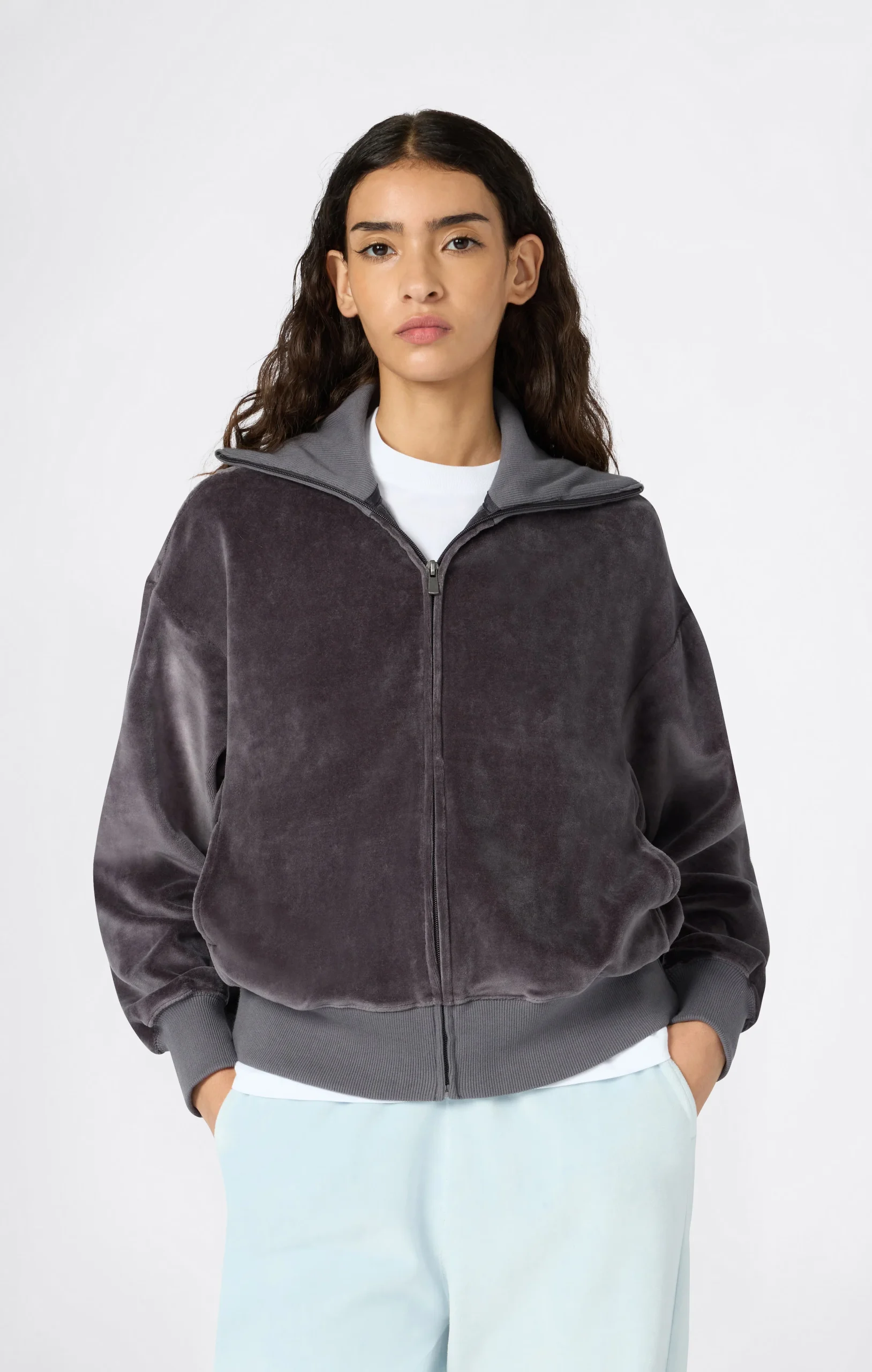 Women’s Velour Full Zip Sweatshirt