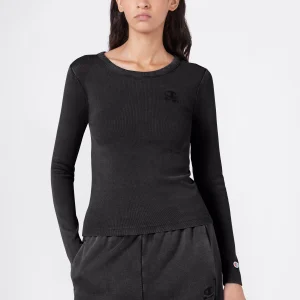 Women's Washed Long Sleeve Fitted T-Shirt Icons