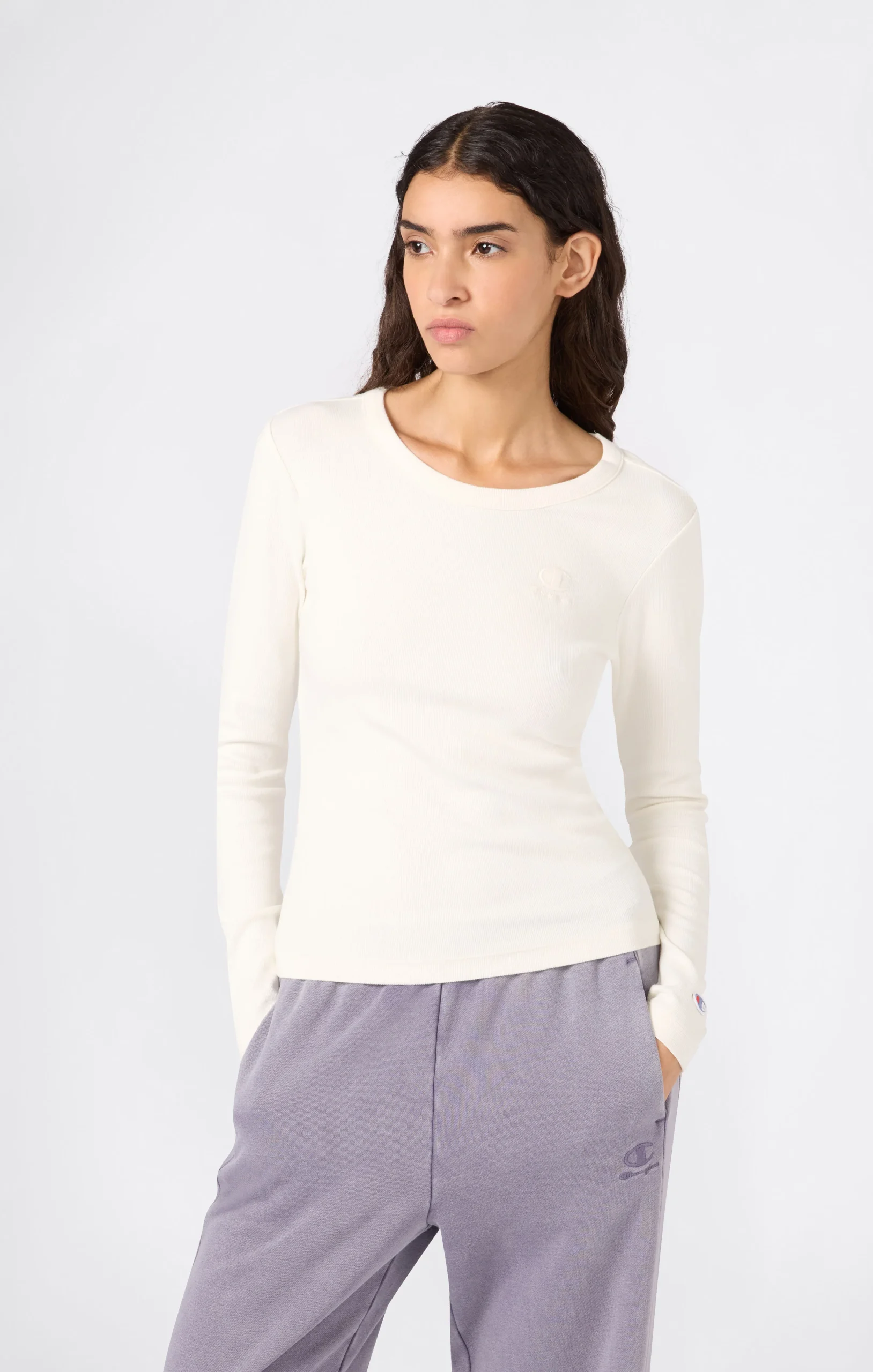 Women’s Washed Long Sleeve Fitted T-Shirt Icons