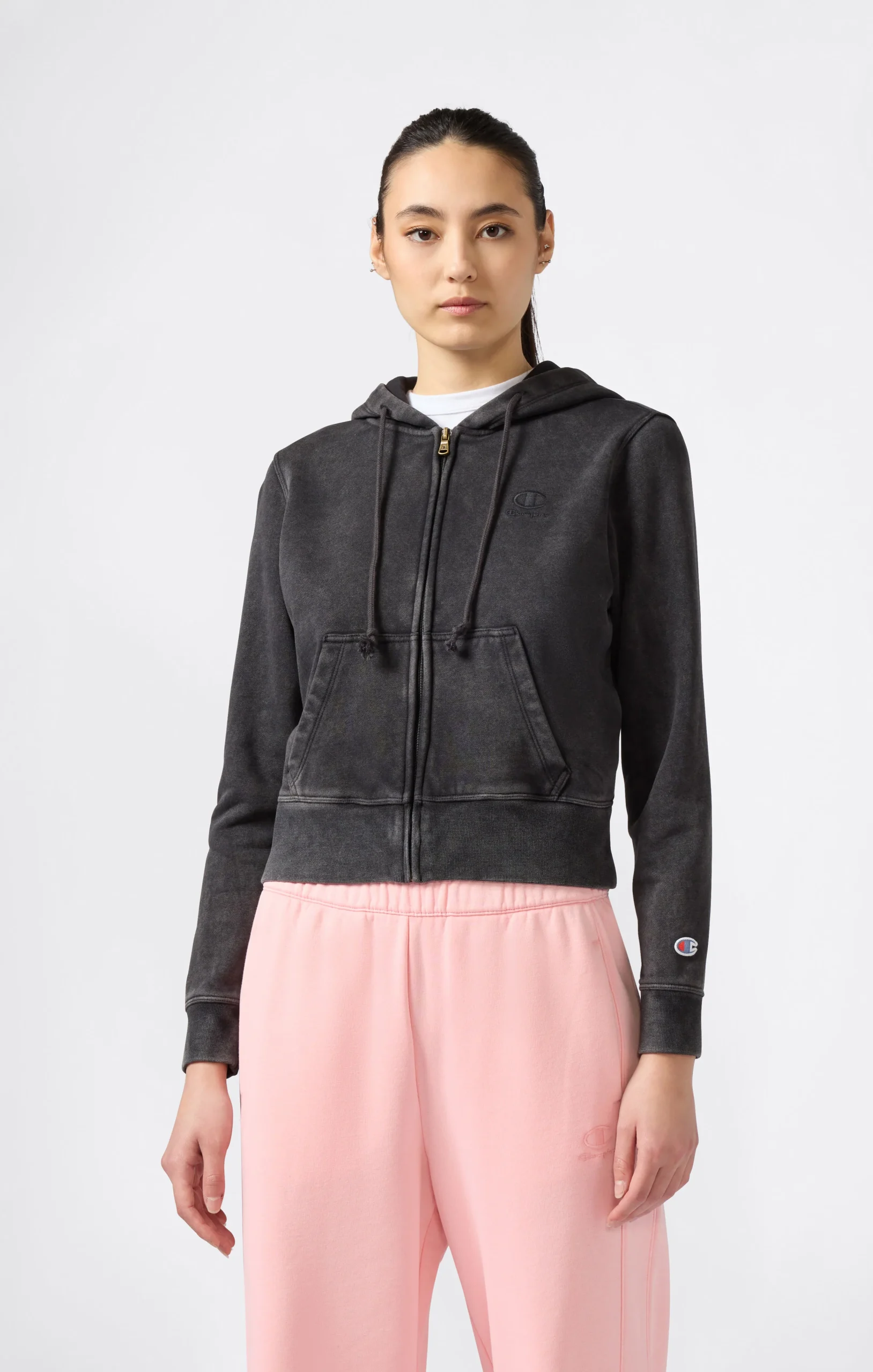 Women’s Washed Full Zip Fleece Hoodie Icons