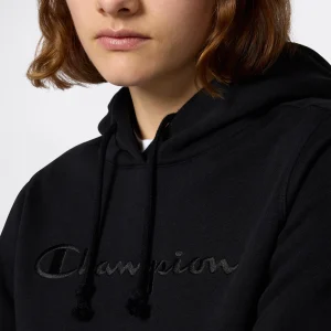 Women’s Fleece Hoodie with Big Embroidered Logo Icons