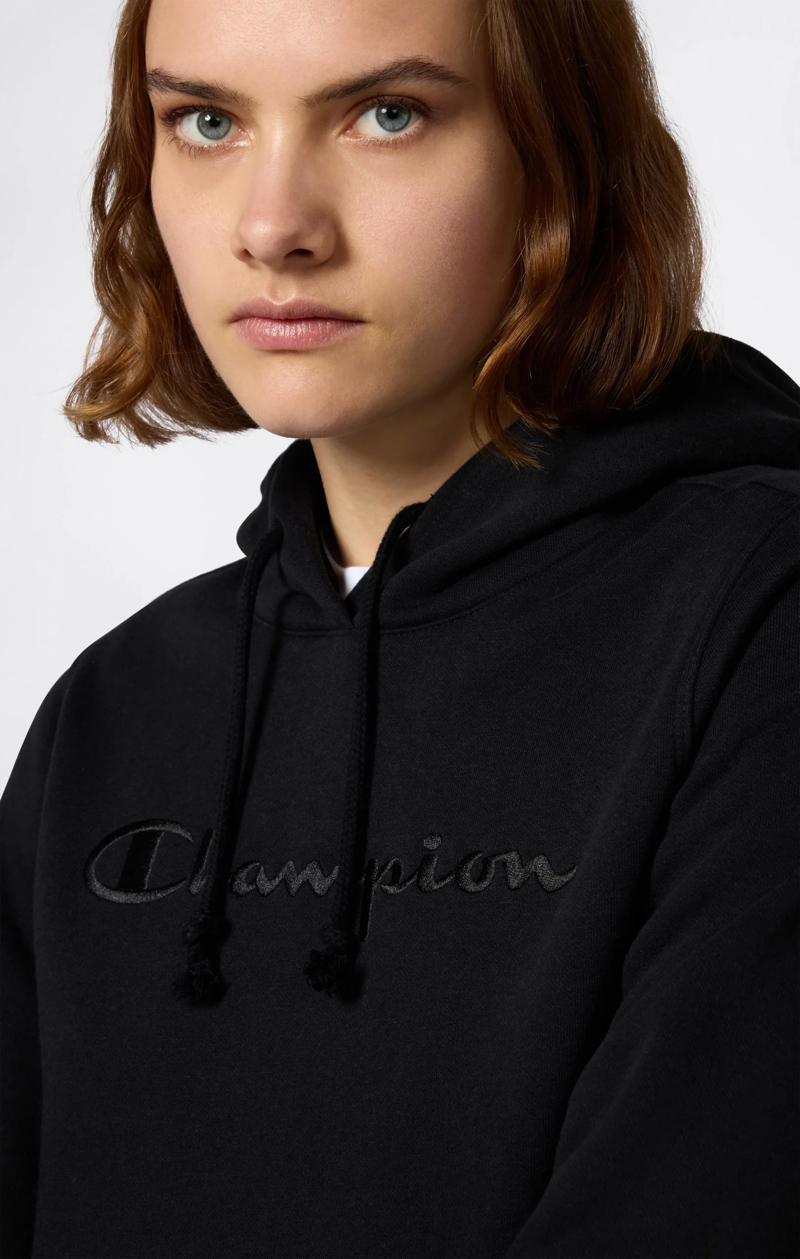Women’s Fleece Hoodie with Big Embroidered Logo Icons