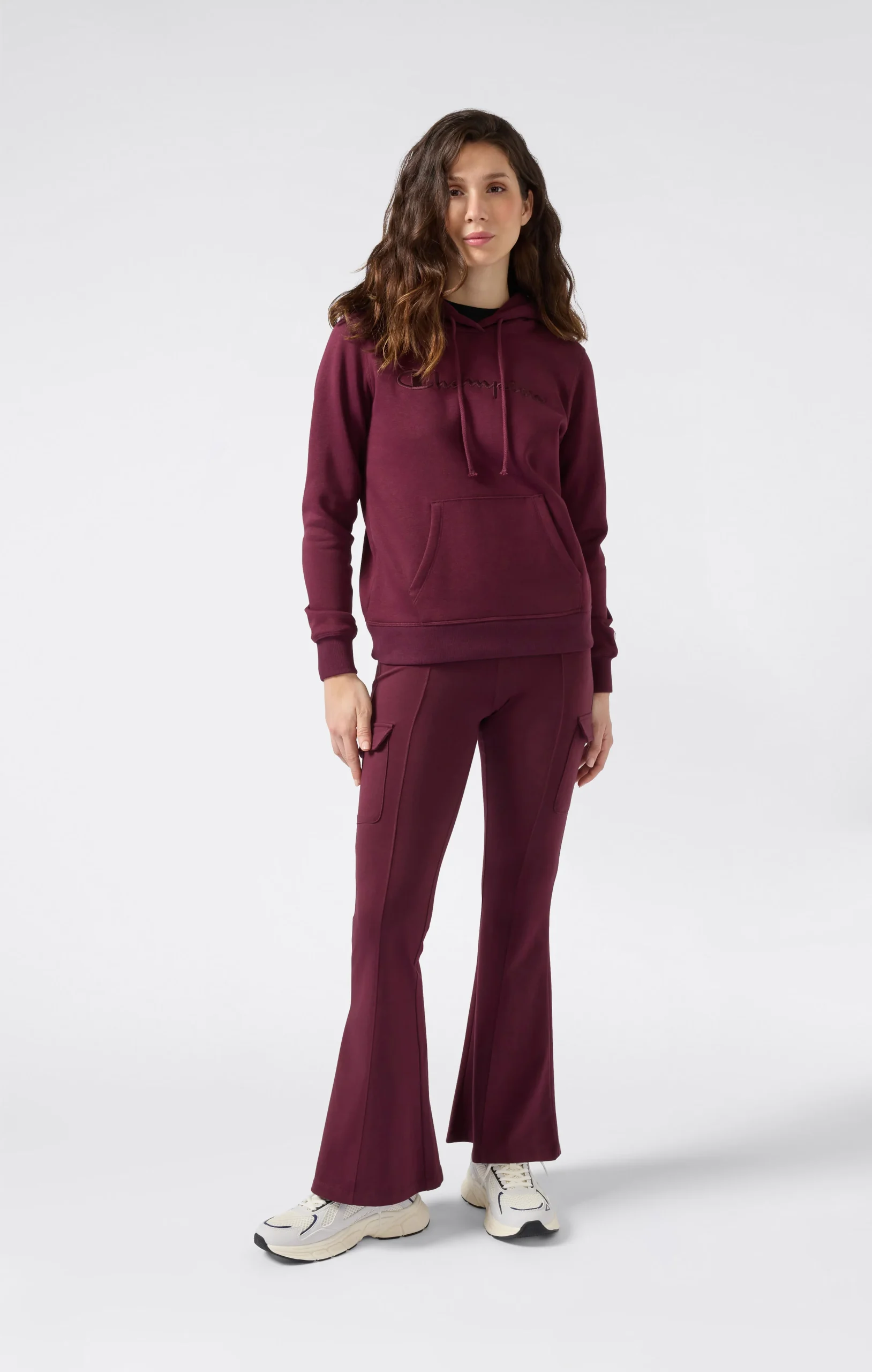 Women’s Fleece Hoodie with Big Embroidered Logo Icons - Imagen 3