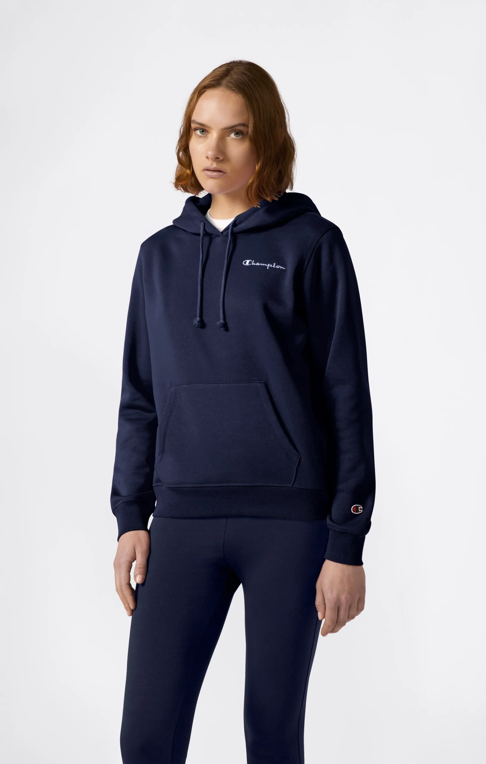 Women’s Fleece Hoodie with Small Embroidered Logo Icons