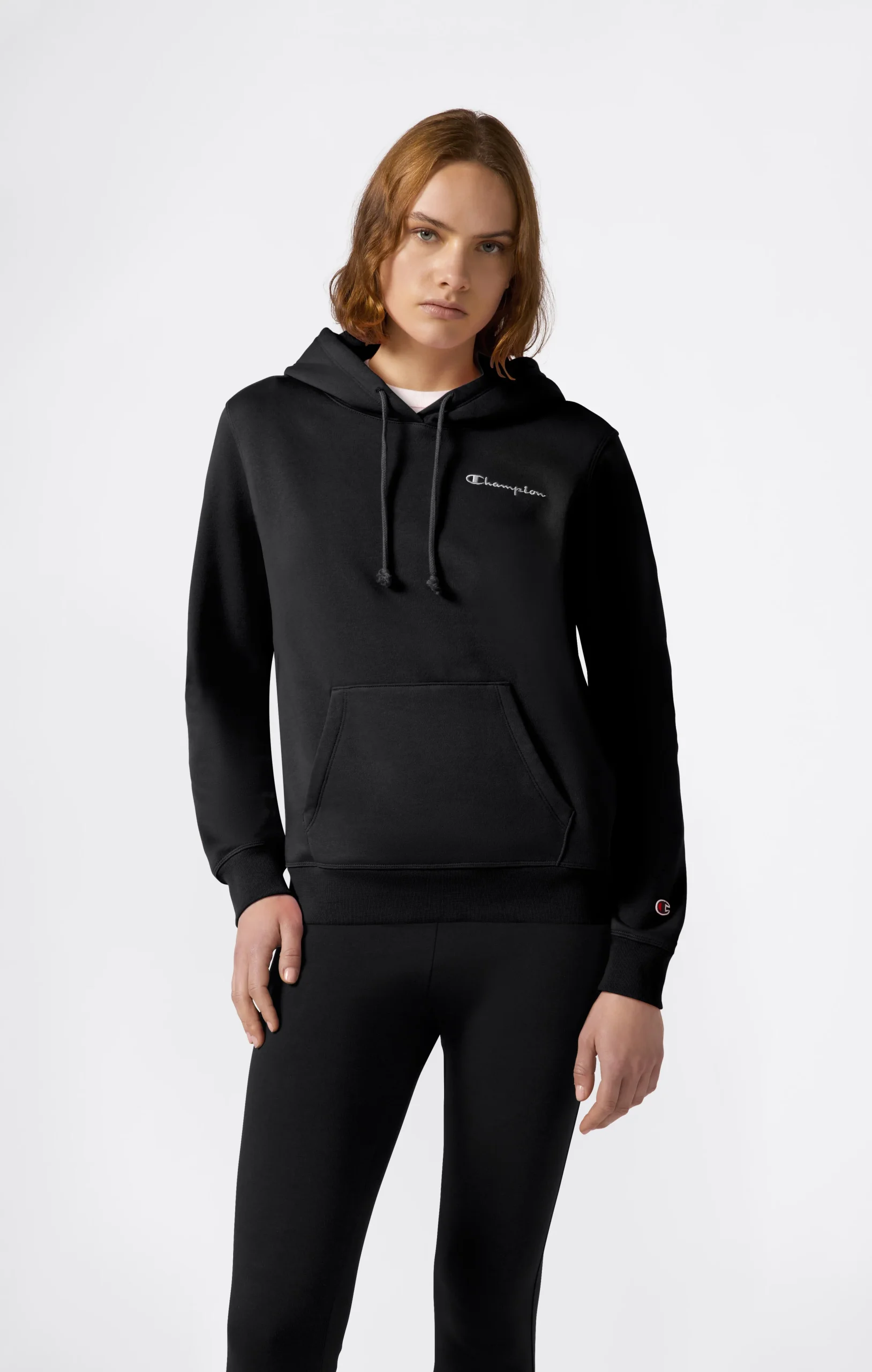 Women’s Fleece Hoodie with Small Embroidered Logo Icons
