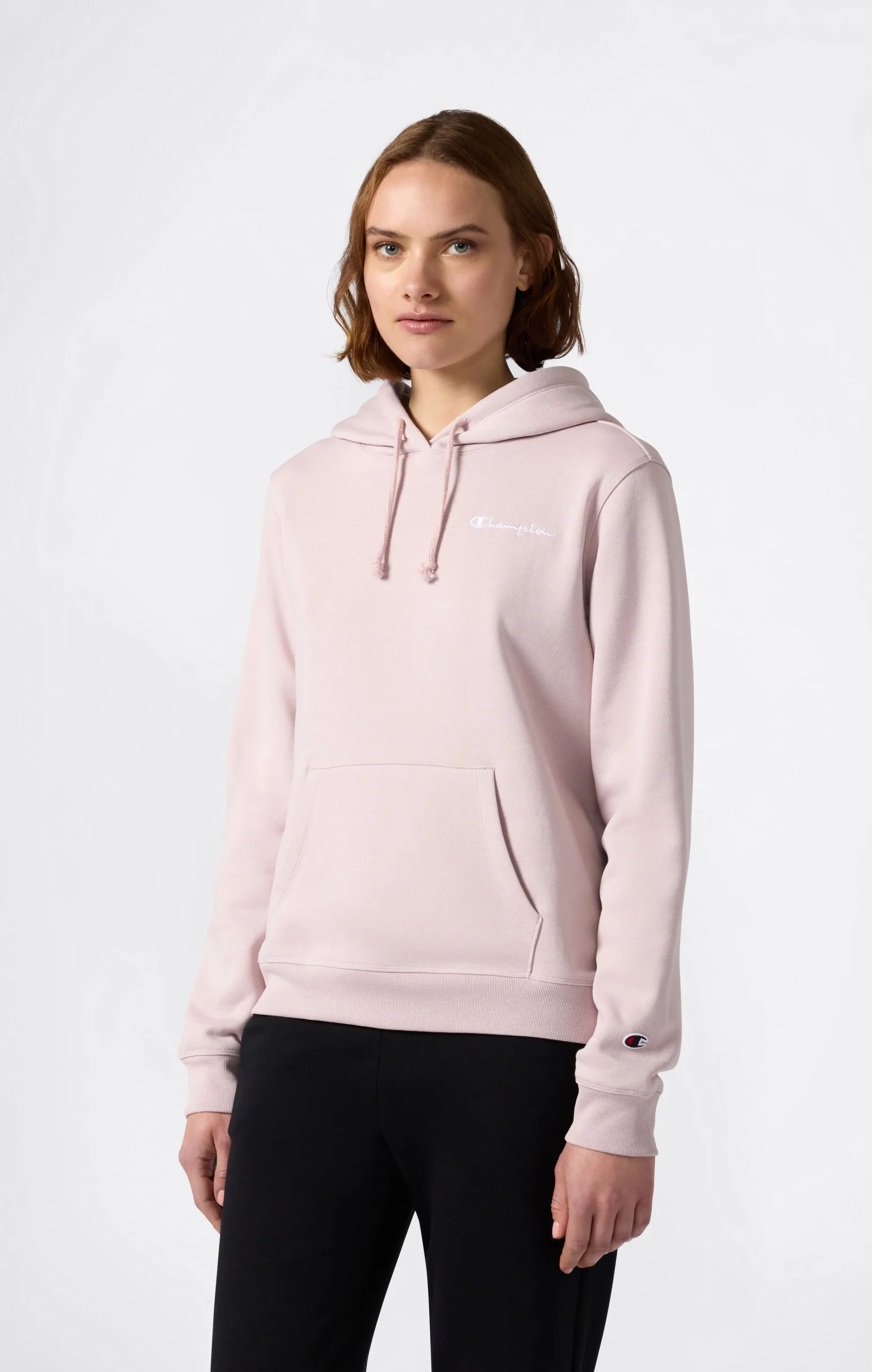 Women’s Fleece Hoodie with Small Embroidered Logo Icons
