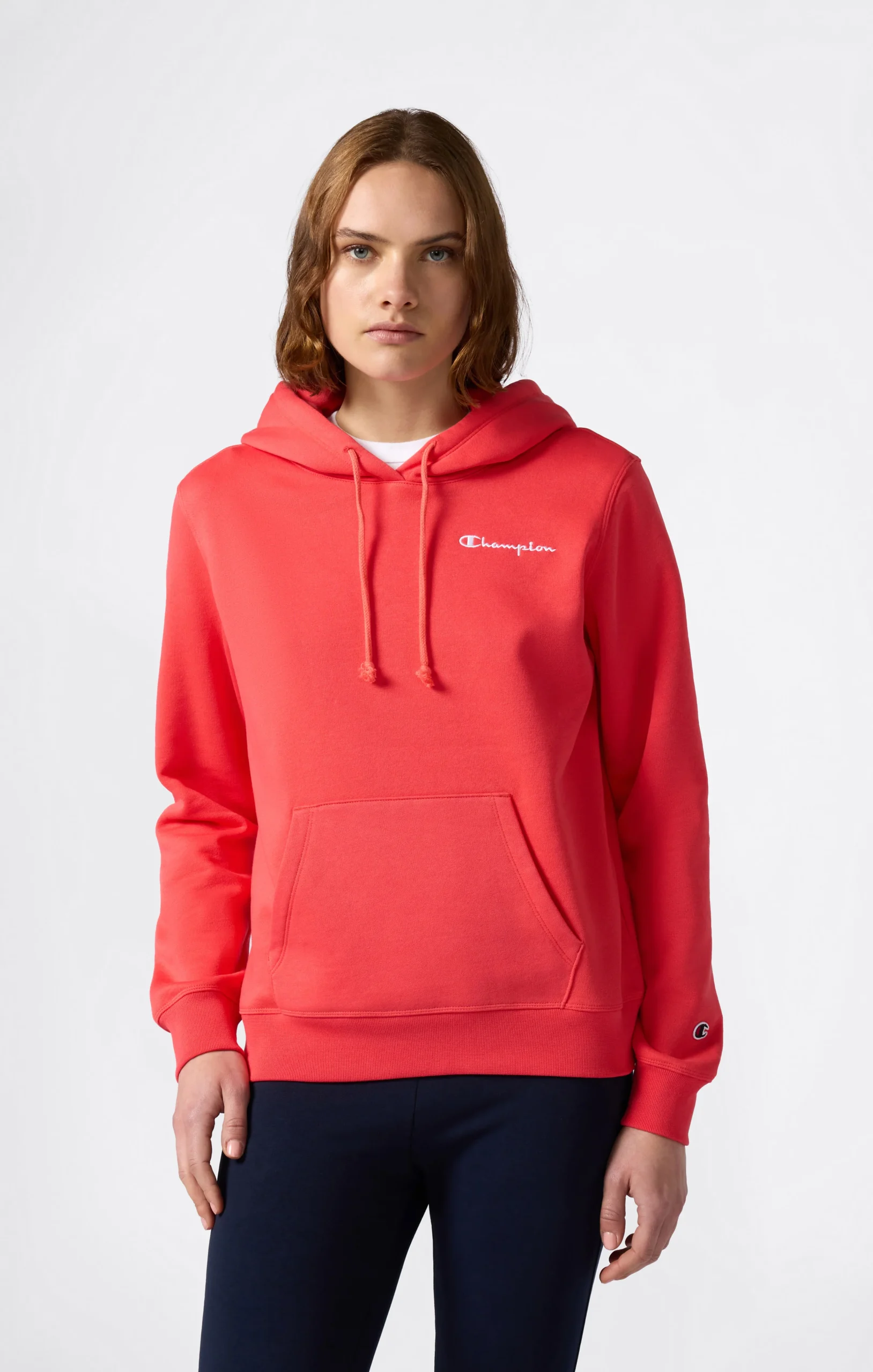Women’s Fleece Hoodie with Small Embroidered Logo Icons