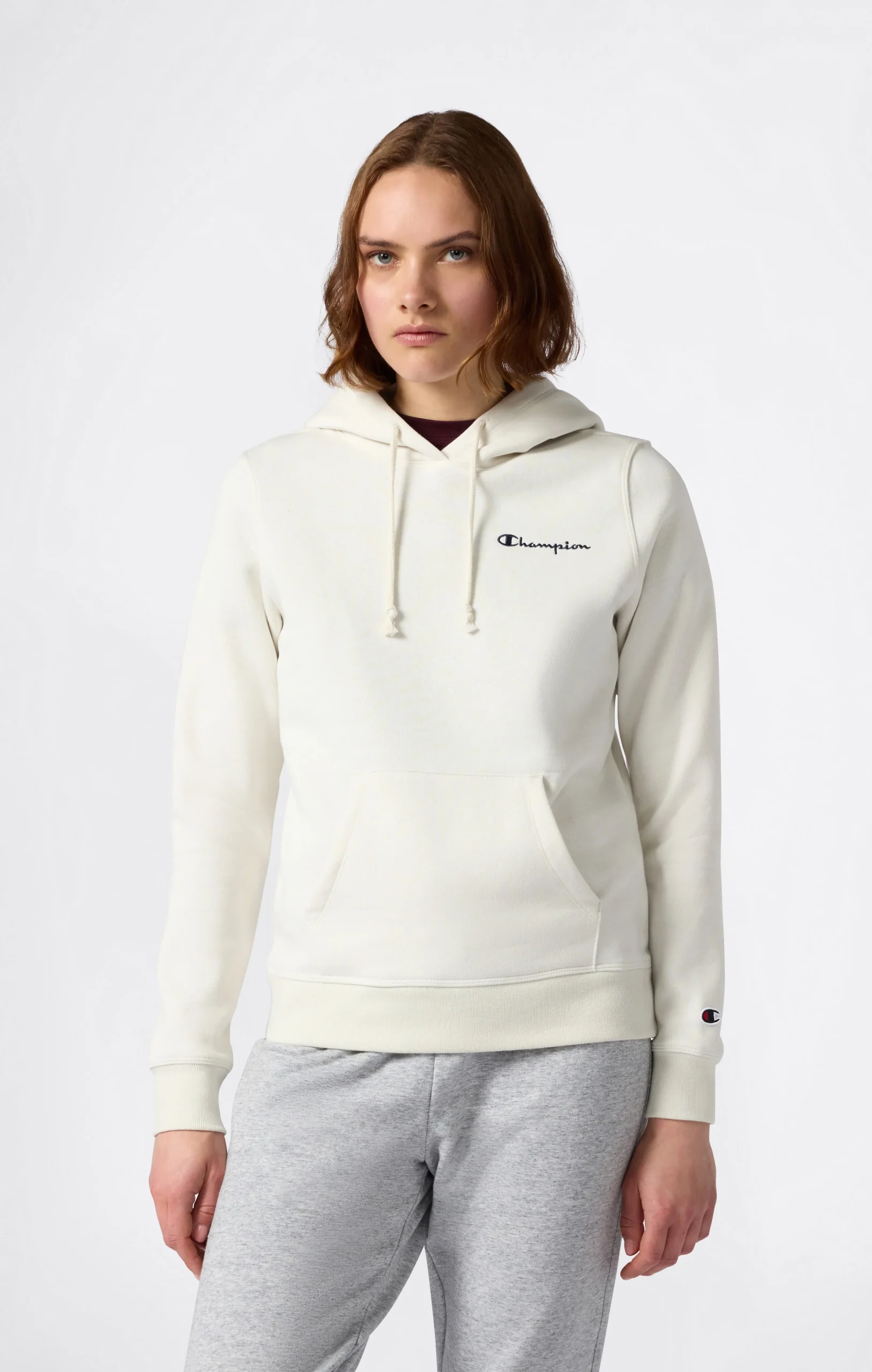 Women’s Fleece Hoodie with Small Embroidered Logo Icons