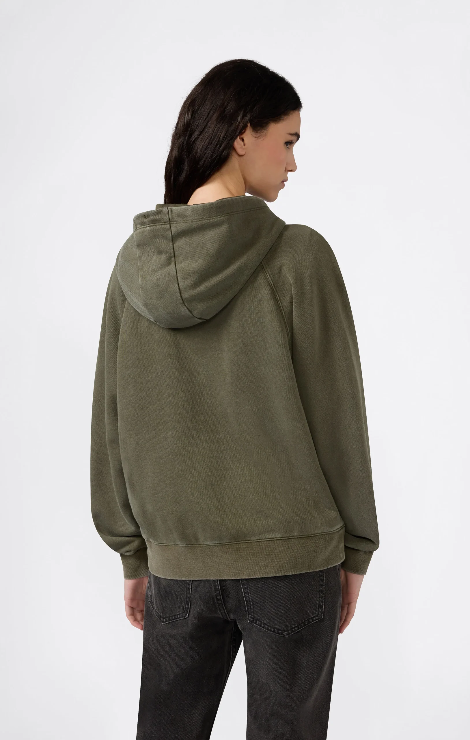 Women’s Washed Effect Full Zip Hoodie Icons - Imagen 4