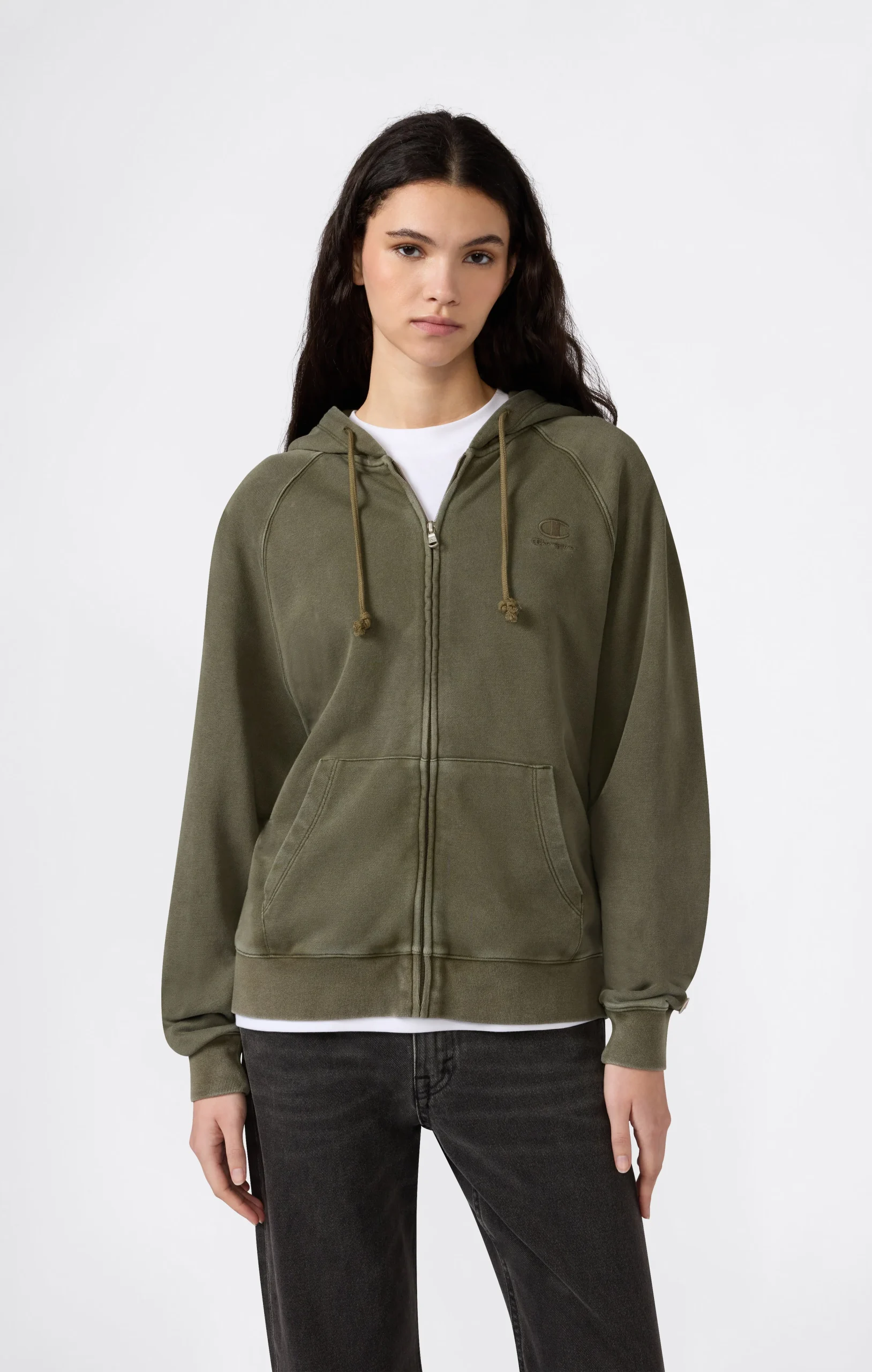 Women’s Washed Effect Full Zip Hoodie Icons