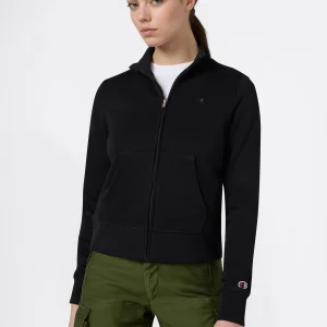 Women’s Lightweight Full Zip Sweatshirt with Tonal Embroidered “C” Logo Icons