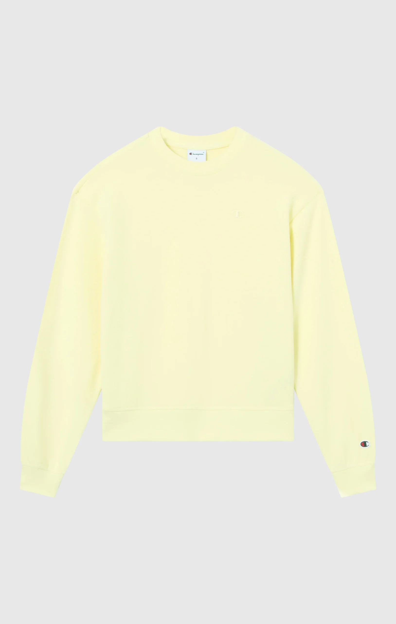 Women’s Lightweight Crewneck Sweatshirt with Tonal Embroidered “C” Logo Icons - Imagen 3