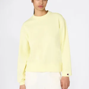 Women’s Lightweight Crewneck Sweatshirt with Tonal Embroidered “C” Logo Icons